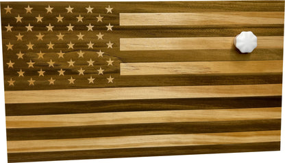 Bellewood Designs - American Flag Hidden Gun Storage (Natural)