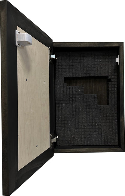 Bellewood Designs - American Flag Cross Decorative Wall-Mounted Secure Gun Cabinet