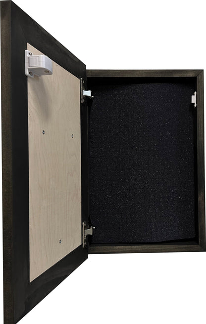 Bellewood Designs - American Flag Cross Decorative Wall-Mounted Secure Gun Cabinet
