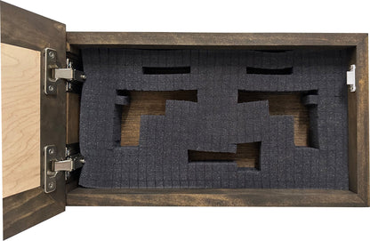 Bellewood Designs - American Flag with Bald Eagle Patriotic Decorative Wall-Mounted Secure Gun Cabinet