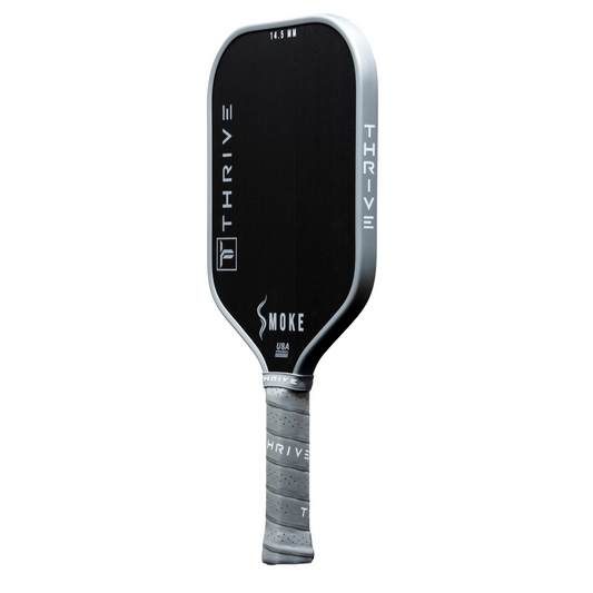 Thrive SMOKE 14.5 MM (POWER SERIES) Includes head cover, lead weights, paddle eraser, key chain, sticker, and weight card. (RECOMMENDED SWING WEIGHT *120*)
