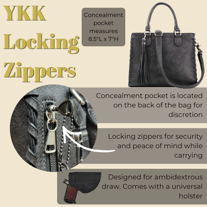 Concealed Carry Crossbody Ann Satchel by Lady Conceal