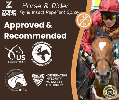 Zone Protects Horse & Rider Fly & Insect Repellent Continuous Spray