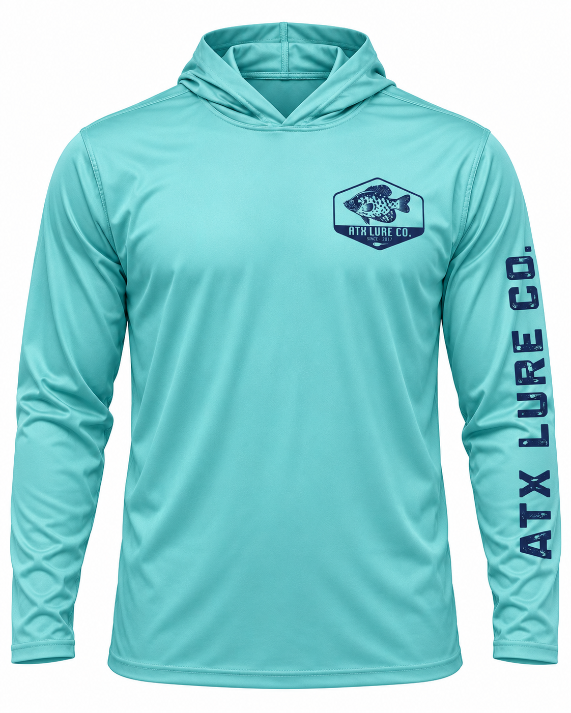ATX Blue Hooded Fishing Shirt