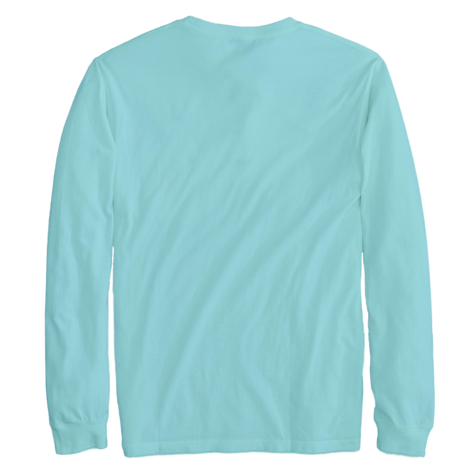 Saltwater Born Men's Linear Logo Cotton Long Sleeve Shirt