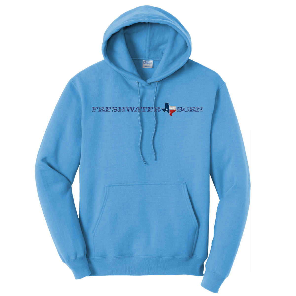 Saltwater Born Texas Freshwater Born Men's Largemouth Bass Cotton Hoodie