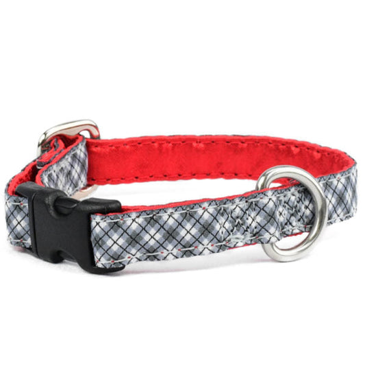 2 Hounds Design 5/8″ Argyle Black and White Dog Collar