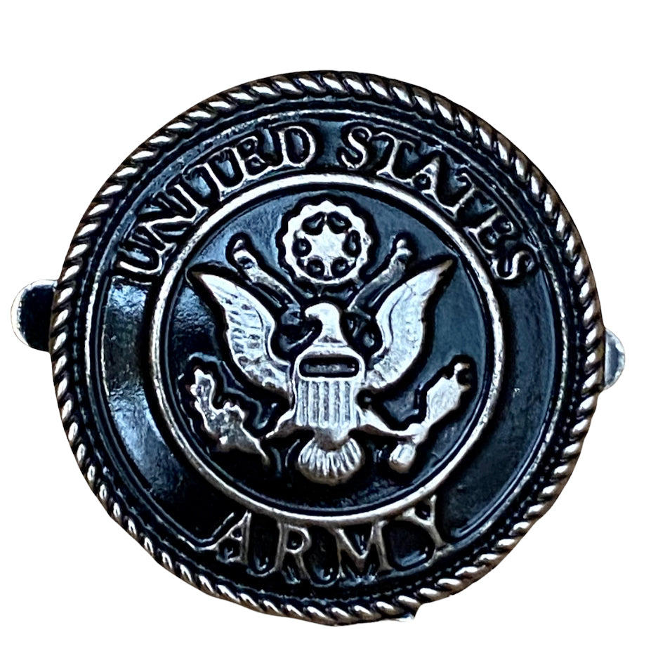 Gone Country ARMY HEROES BLACK SHANTUNG STRAW