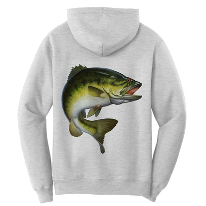 Saltwater Born Texas Freshwater Born Men's Largemouth Bass Cotton Hoodie