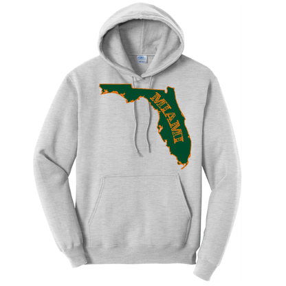 Saltwater Born Miami Orange and Green Cotton Hoodie