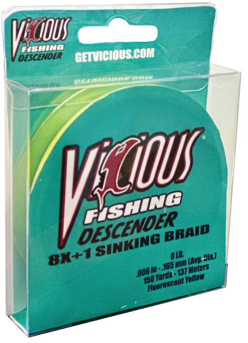 Vicious Descender Sinking Yellow Braid - 10 Lb Test