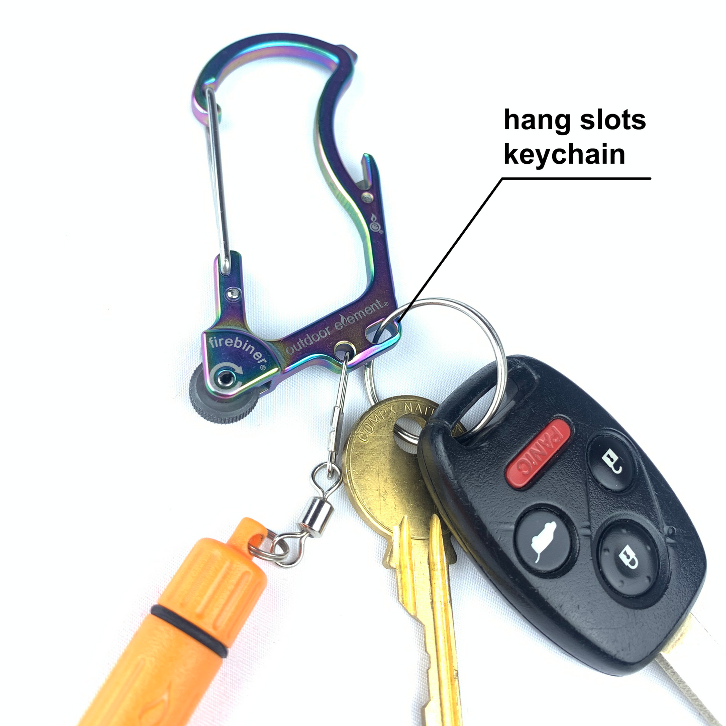 Outdoor Element Firebiner: Fire-starting Multitool Carabiner