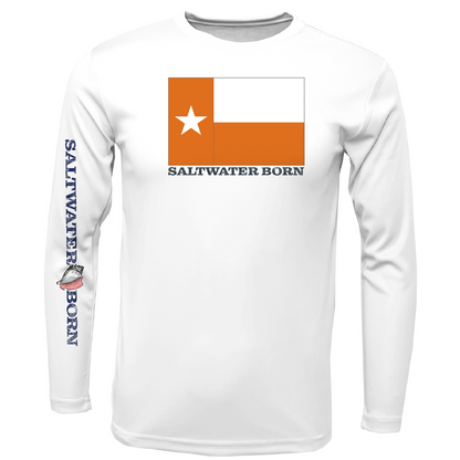 Saltwater Born Burnt Orange Texas Long Sleeve UPF 50+ Dry-Fit Shirt