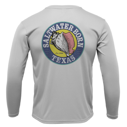 Saltwater Born Burnt Orange Texas Long Sleeve UPF 50+ Dry-Fit Shirt