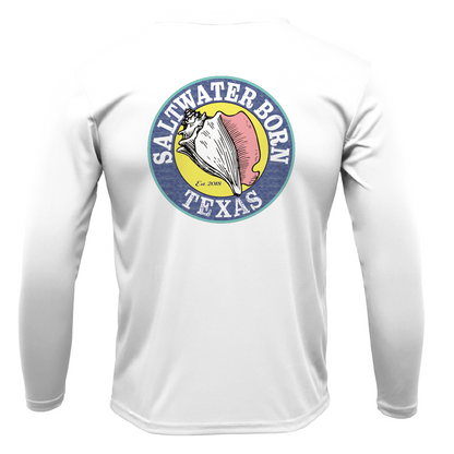 Saltwater Born Burnt Orange Texas Long Sleeve UPF 50+ Dry-Fit Shirt