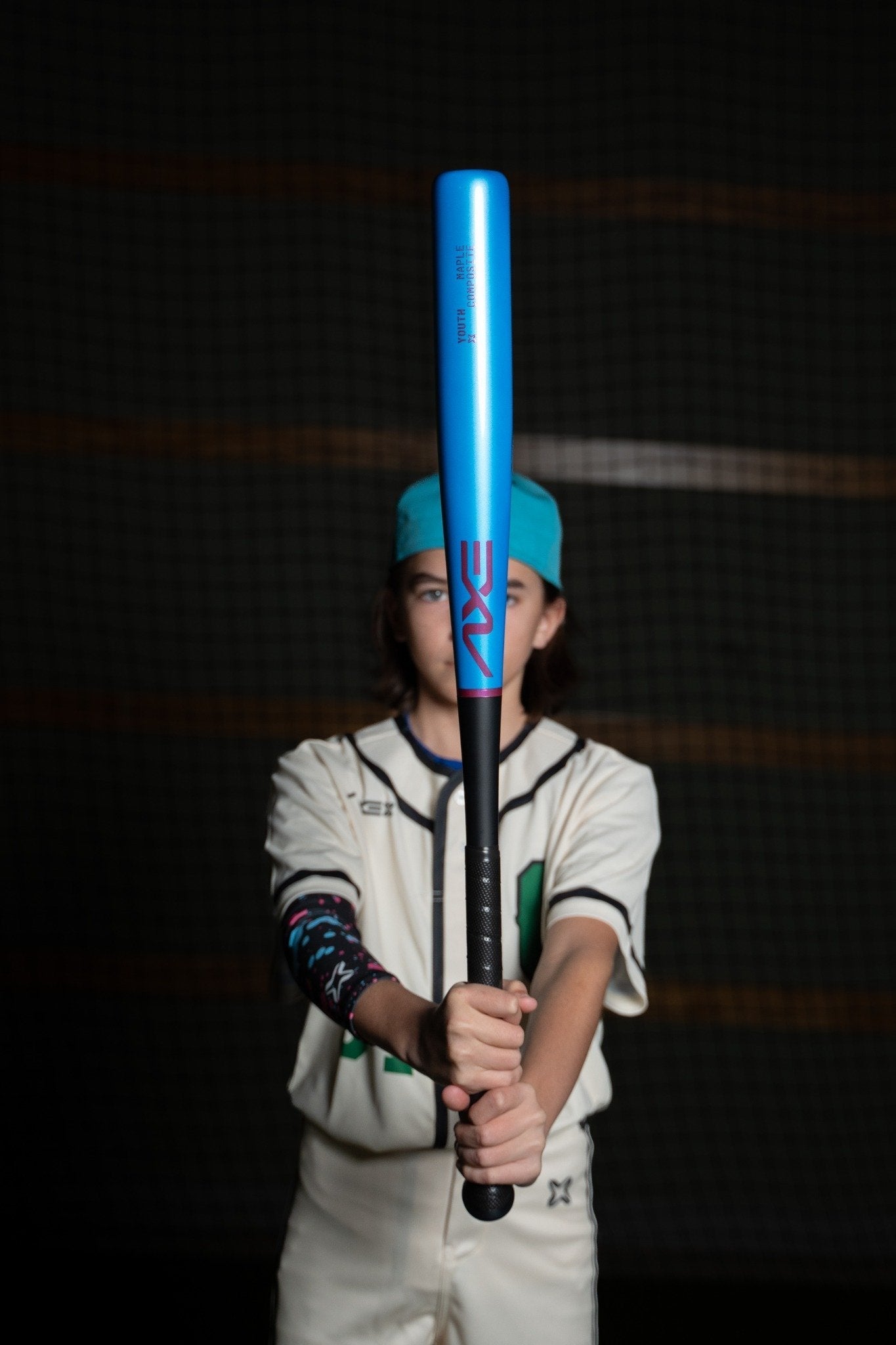 Baden Sports Axe Youth Pro Maple Composite Wood Baseball Bat | -5 | Aqua Strike | Axe Handle