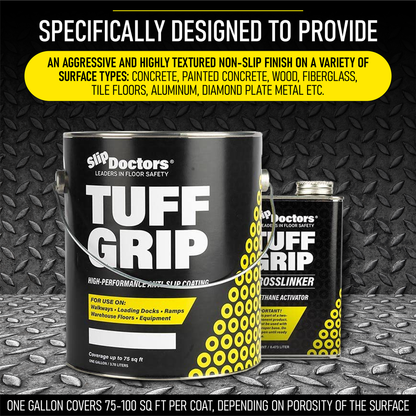 SlipDoctors Tuff Grip or Tuff Grip Extreme - Aggressive Traction Non-Skid Floor Paint