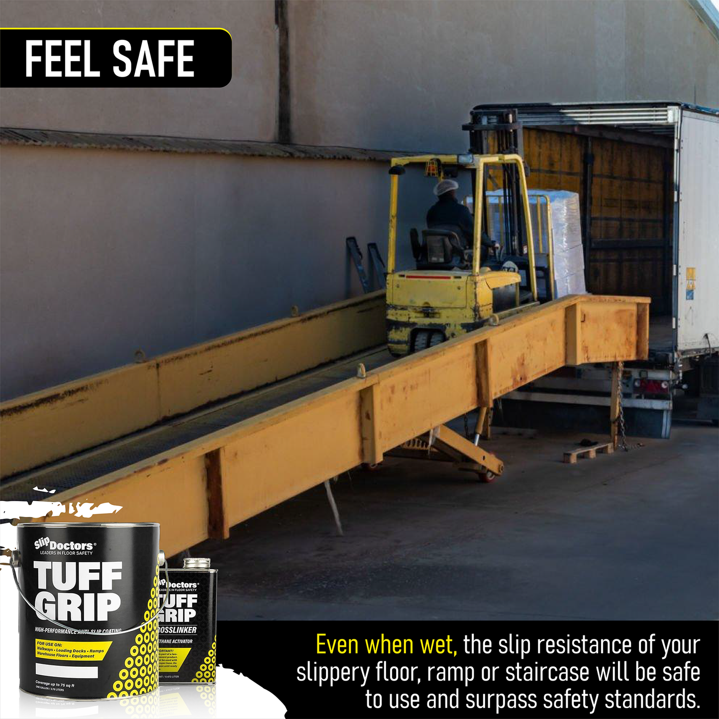 SlipDoctors Tuff Grip or Tuff Grip Extreme - Aggressive Traction Non-Skid Floor Paint