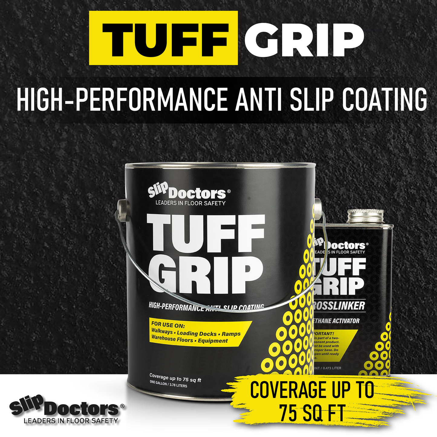 SlipDoctors Tuff Grip or Tuff Grip Extreme - Aggressive Traction Non-Skid Floor Paint