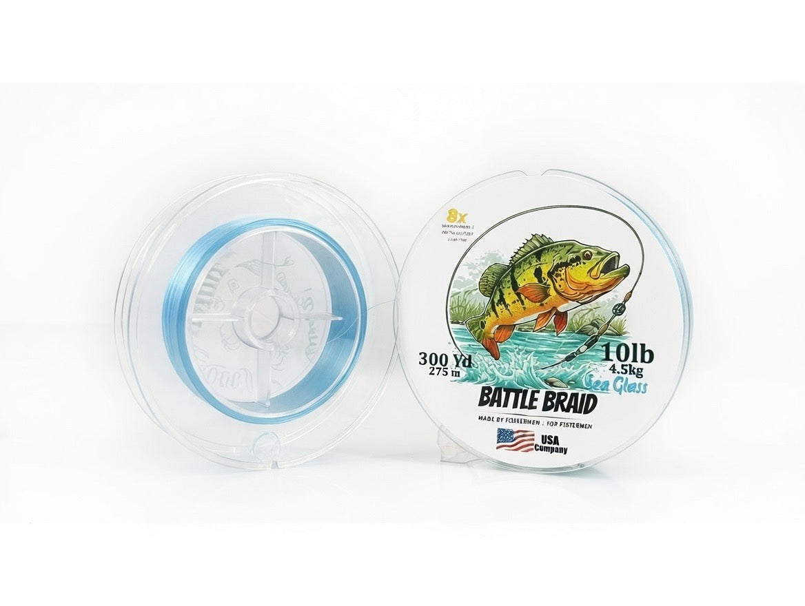 BATTLE BRAID SEA GLASS 300 YARD SPOOL 8x PE