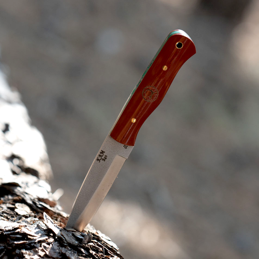 Kam Knife - B40 - Red and Brown Handle - Fixed Blade