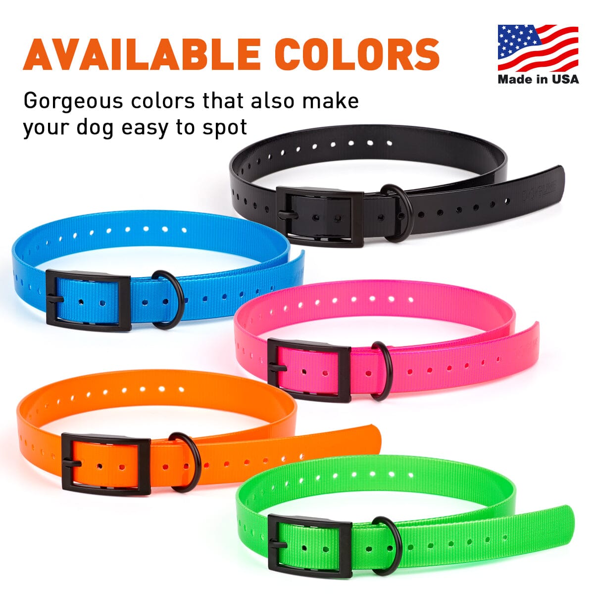 Dogline Biothane E-Collar Replacement Strap