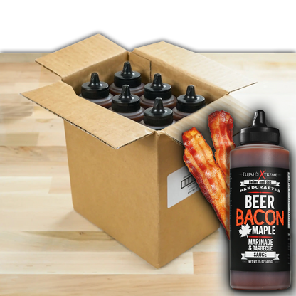 Elijah's Xtreme Beer Bacon Maple BBQ Sauce (6 pk Case)