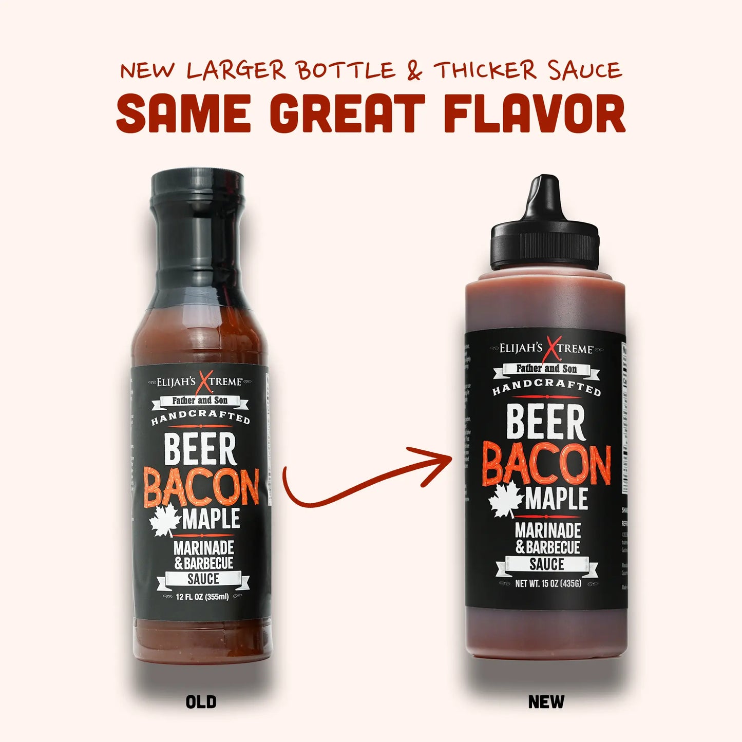 Elijah's Xtreme Beer Bacon Maple BBQ Sauce