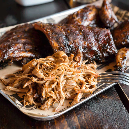 Pig of the Month BBQ BBQ Greatest Hits:  Best Selling Ribs & Pulled Pork (Feeds 8-10)