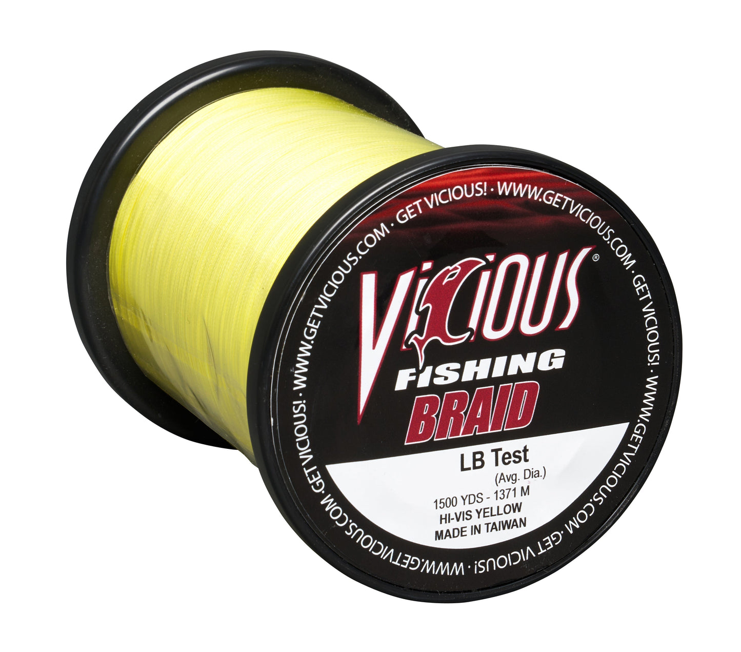 Vicious Standard Yellow Braid - 65 Lb Test
