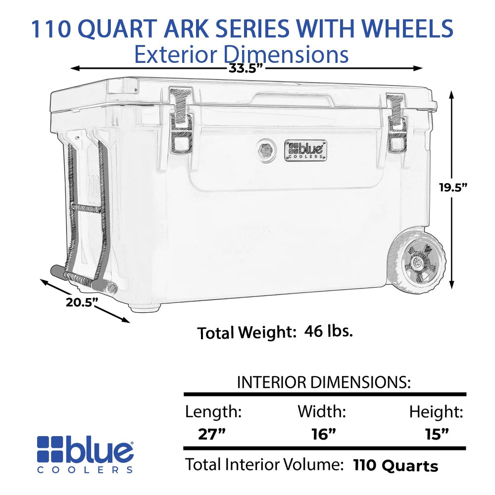 Caddis Sports 110 Quart Ark Series Roto-Molded Wheeled Cooler
