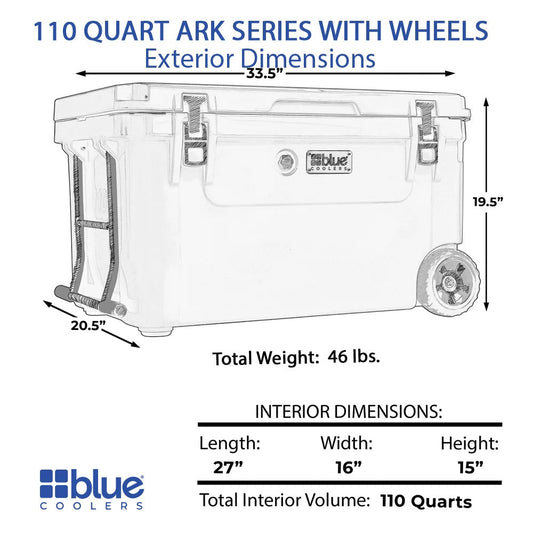 Caddis Sports 110 Quart Ark Series Roto-Molded Wheeled Cooler