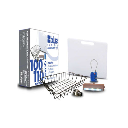 Caddis Sports Accessory Kit - Divider/Cutting Board, Basket, Lock, Light, & Plug for Coolers
