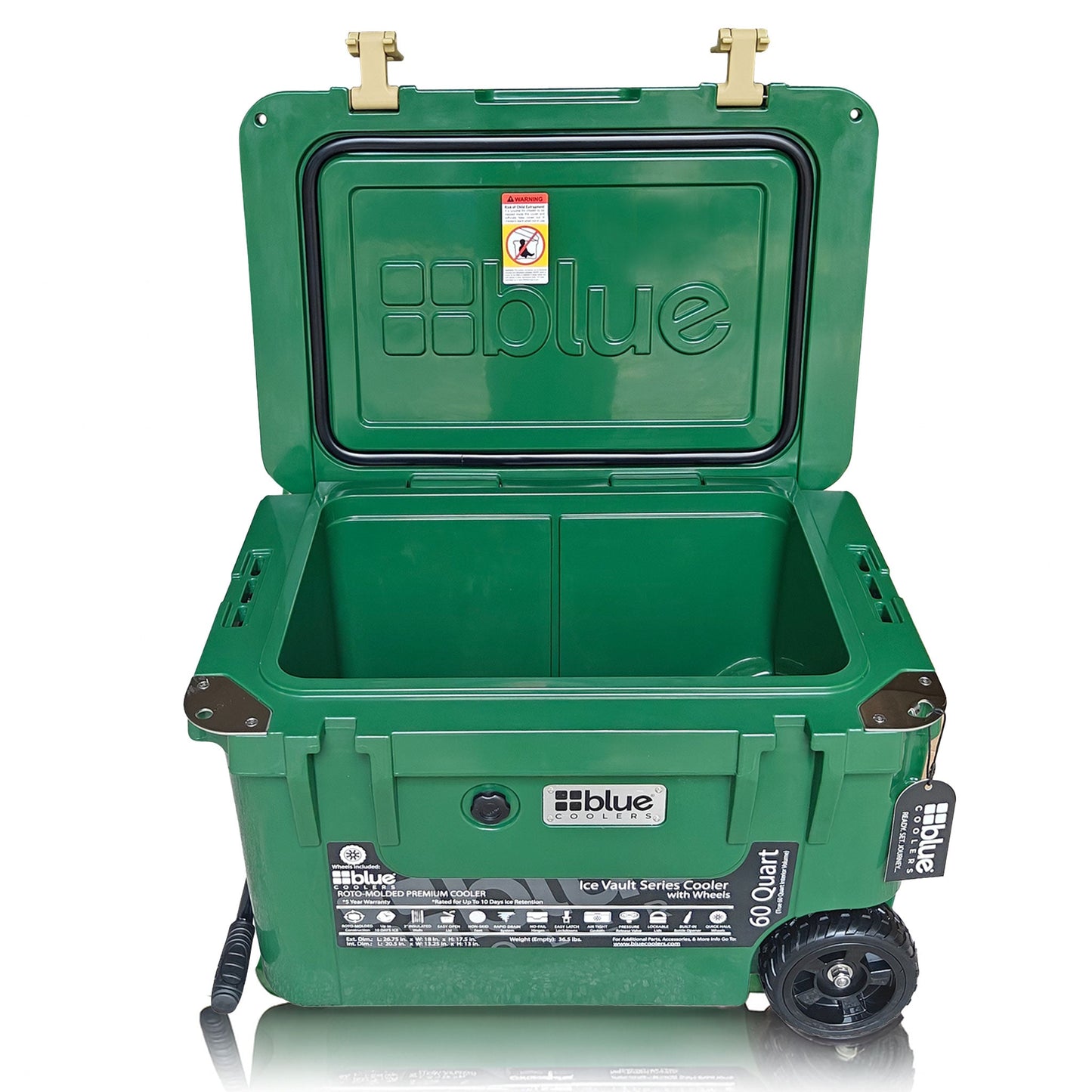 Caddis Sports 60 Quart Ice Vault Roto-Molded Cooler with Wheels