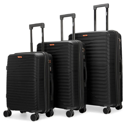 Travellty Excavator 3 Piece Expandable Tough Luggage Set