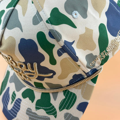 Cowboy Revolution Duck Camo Script “Cowboy Hat” - 5-panel Trucker Hat