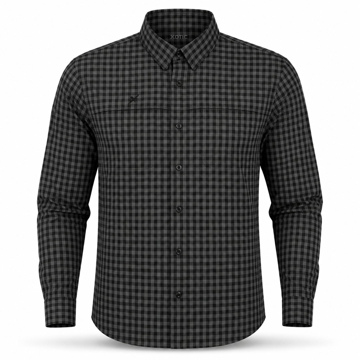Xotic - Long Sleeve Patterned Lifestyle Button Down w/ REPEL-X