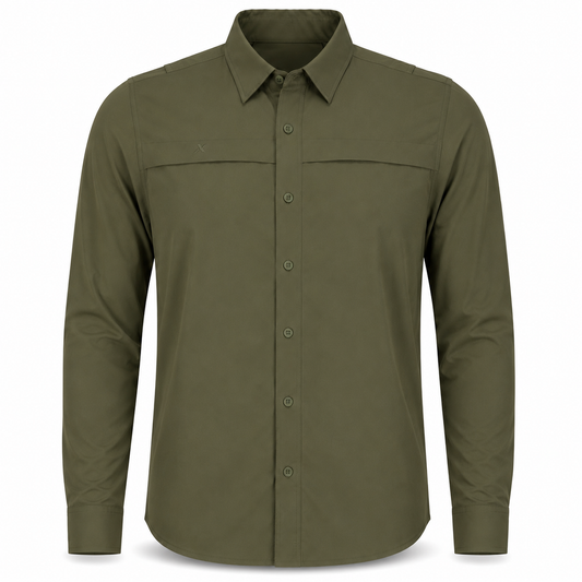 Xotic - Long Sleeve Solid Lifestyle Button Down w/ REPEL-X