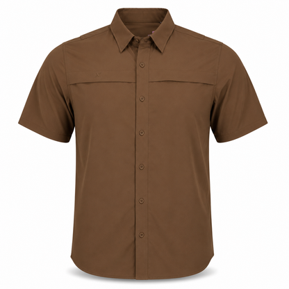 Xotic - Short Sleeve Solid Lifestyle Button Down w/ REPEL-X