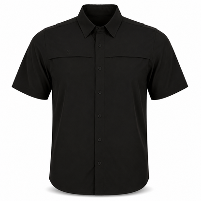 Xotic - Short Sleeve Solid Lifestyle Button Down w/ REPEL-X