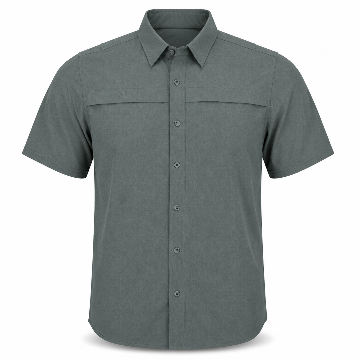 Xotic - Short Sleeve Solid Lifestyle Button Down w/ REPEL-X