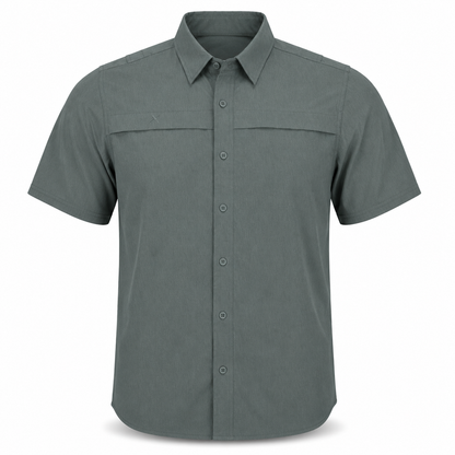 Xotic - Short Sleeve Solid Lifestyle Button Down w/ REPEL-X