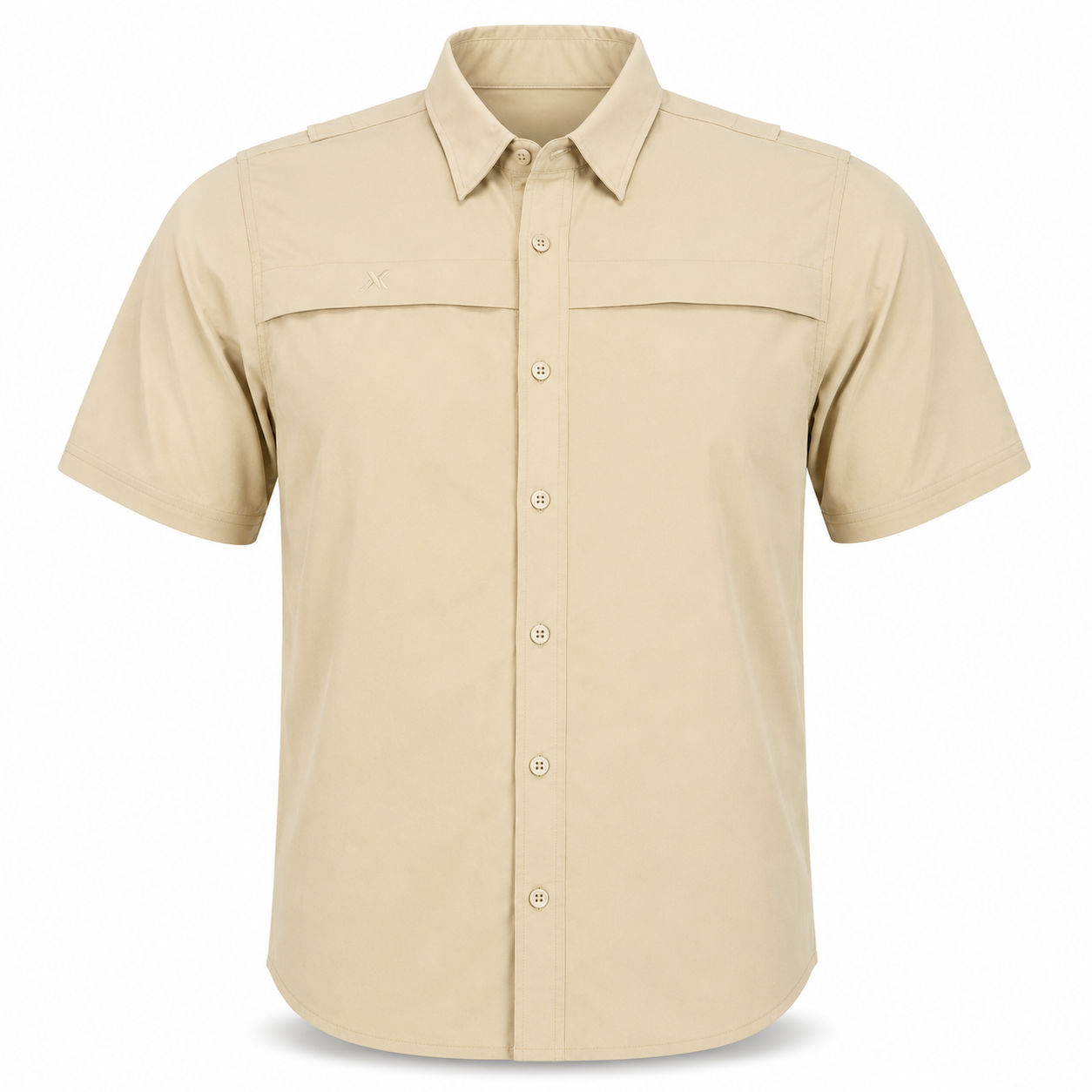 Xotic - Short Sleeve Solid Lifestyle Button Down w/ REPEL-X