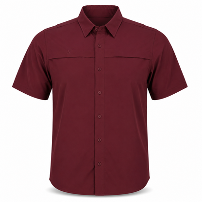 Xotic - Short Sleeve Solid Lifestyle Button Down w/ REPEL-X