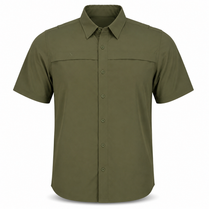 Xotic - Short Sleeve Solid Lifestyle Button Down w/ REPEL-X