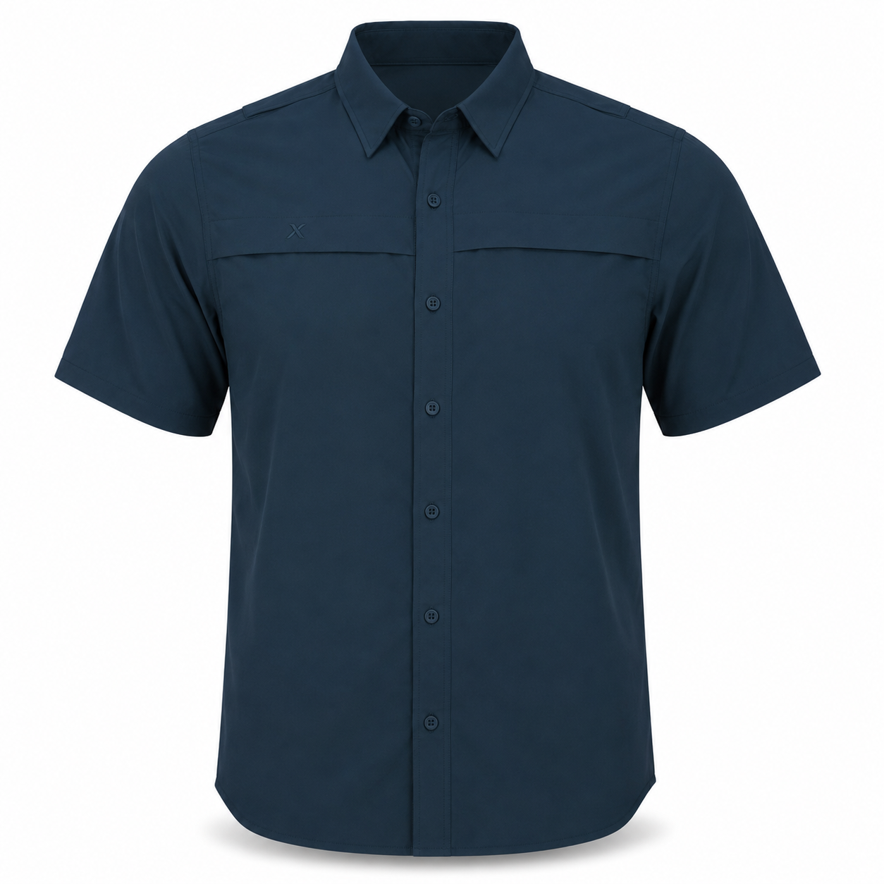 Xotic - Short Sleeve Solid Lifestyle Button Down w/ REPEL-X