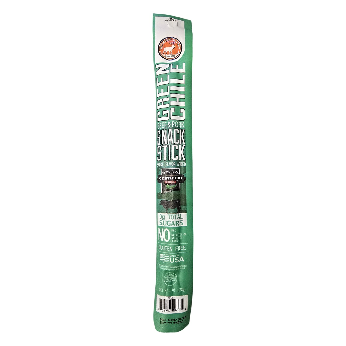 Pearson Ranch - Green Chile Beef & Pork Snack Stick