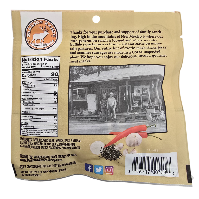 Pearson Ranch - Hot & Sweet Beef Jerky - 3 oz