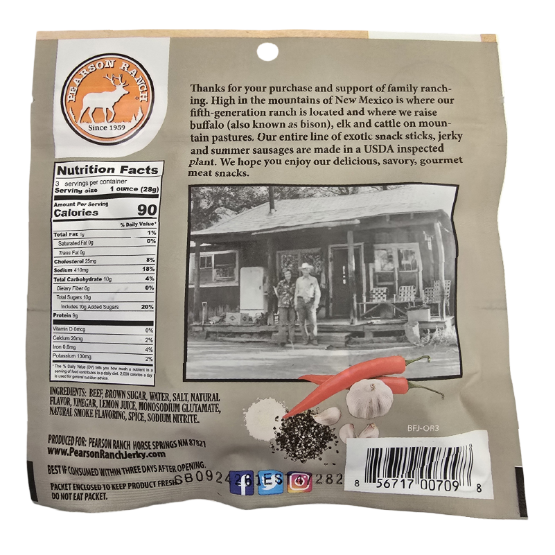 Pearson Ranch - Cowboy Original Beef Jerky - 3 oz