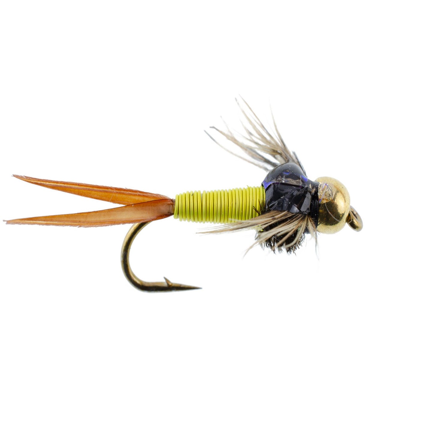 The Fly Fishing Place 3 Pack Bead Head Hot Yellow Copper John Nymph - Fly Fishing Flies - Hook Size 10